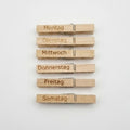 Holzklammern-Set „Wochentage“ (7er-Set)