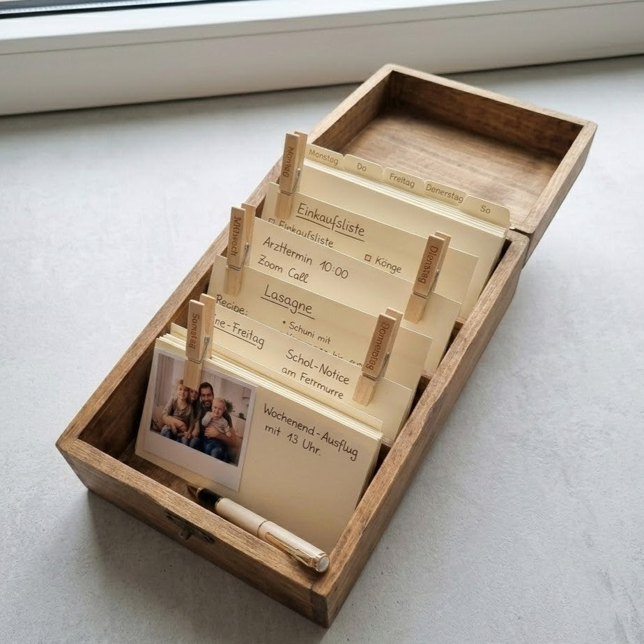 Holzklammern-Set „Wochentage“ (7er-Set)